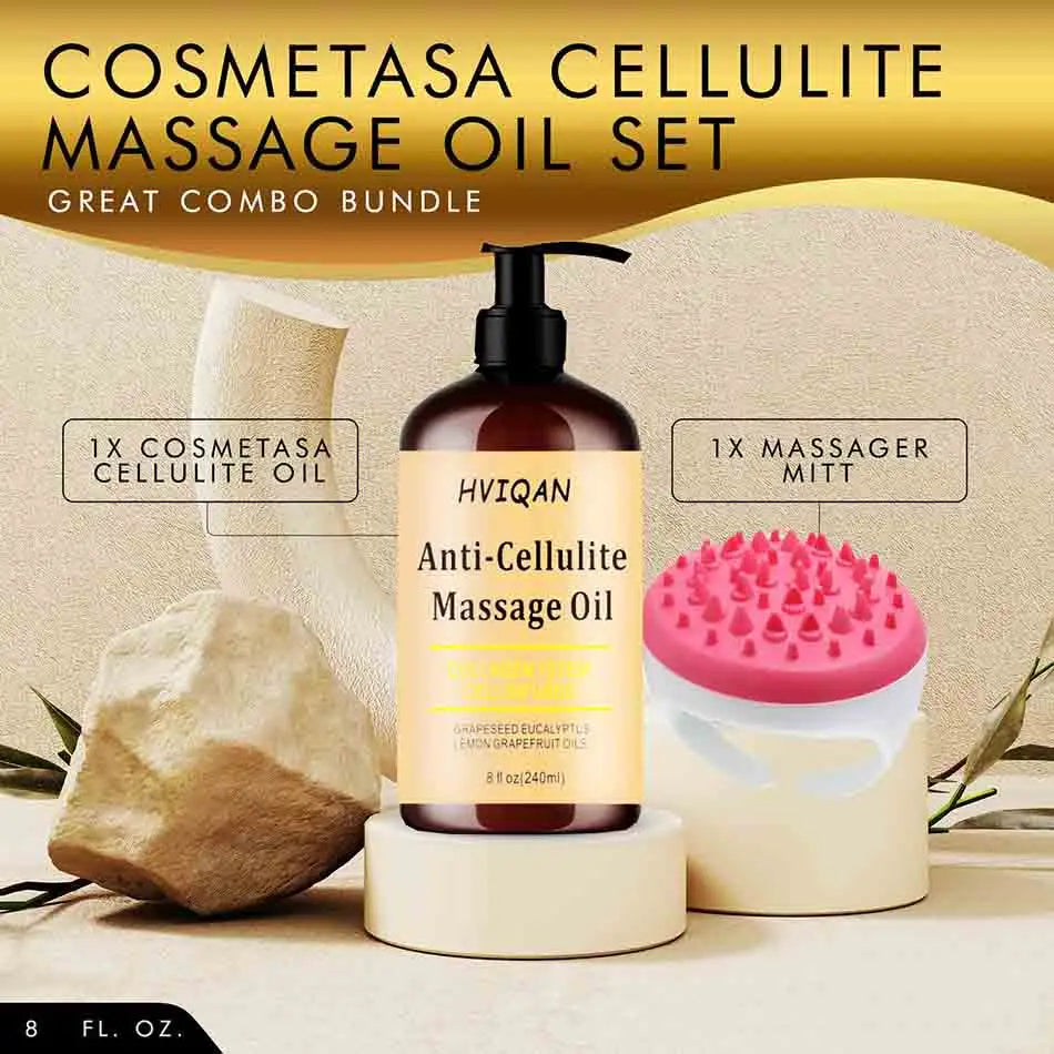 Collagen, Stem Cell, Grapeseed, Eucalyptus, Lemon, Grapefruit Oils | Anti-Cellulite, Skin Tightening, Deep Moisturizing | 240ml