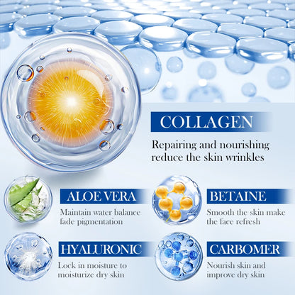Collagen Moisturizing Gel For Face & Body, After Sun Aloe Vera Lotion Non-sticky Fast Absorb Deep Hydrating Face Moisturizer