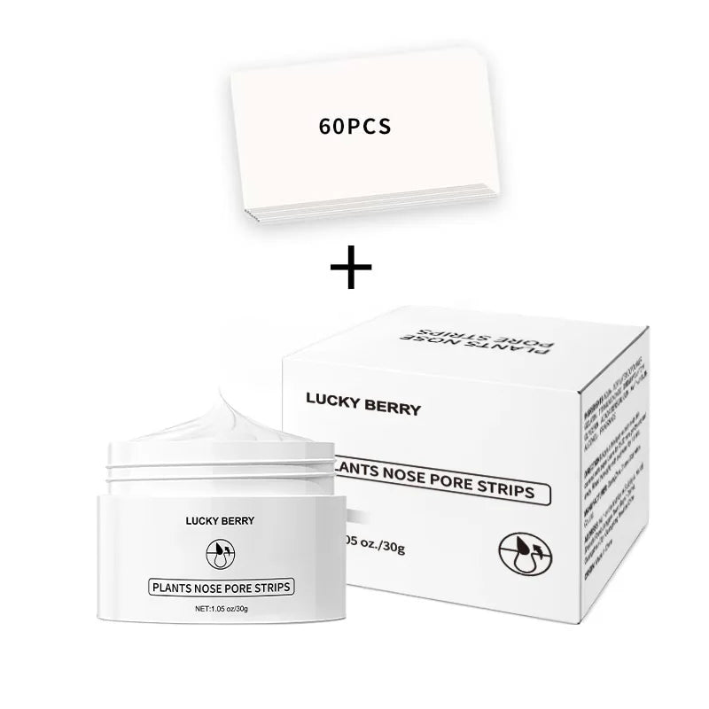 LUCKY BERRY Milky Mud Nose Pore Strips | Deep Cleansing for Acne & Blackhead Removal | Lightweight, Non-Greasy Formula | 30g