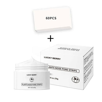 LUCKY BERRY Milky Mud Nose Pore Strips | Deep Cleansing for Acne & Blackhead Removal | Lightweight, Non-Greasy Formula | 30g
