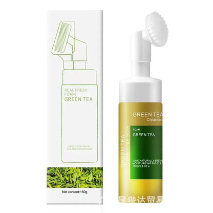 150ml Green Tea Amino Acid Cleanser Mousse - Moisturizing Hydrating  Oil Control Makeup Remover Cleansing Foam Facial Wash