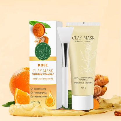 KOEC Kaolin Clay Facial Mask | Deep Cleansing, Blackhead Removal & Pore Tightening | Moisturizing & Anti-Aging Treatment | 75ml