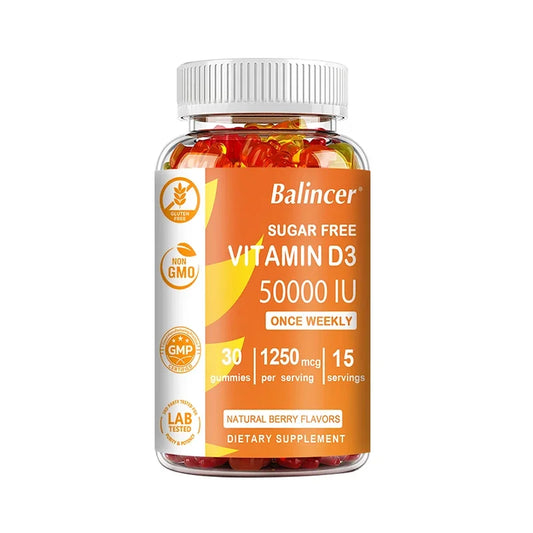 Balincer | Vitamin D3 Gummies 50,000 IU | Brain, Heart, Joint, Bone & Immune Support | 30 Gummies