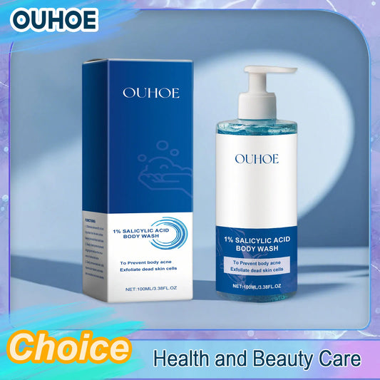 Salicylic Acid Body Wash Deep Cleaning Acne Brightening Exfoliator Nourish Shrink Pores Bath Shower Gel Repair Chicken Skin Care