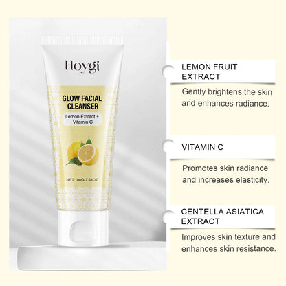 Hoygi | Lemon Extract & Vitamin C Facial Cleanser | Brightening, Moisturizing & Skin Nourishment