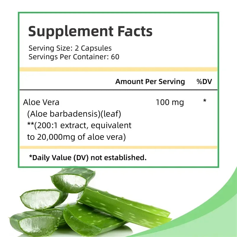Airboy | Aloe Vera 20000mg | Relieves Constipation, Detox, Fat Burn, Digestive Health | 60 Capsules