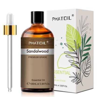 PHATOIL 100ml Natural Essential Oil For Skin Aromatherapy Diffuser Eucalyptus Lavender Vanilla Rose Fragrance Essential Oils