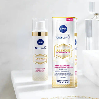 NIVEA Cellular Luminous 630° | Anti-Pigment, Whitening, UV Protection, Isolation | SPF 50 Sunblock Skin Care | 40ml