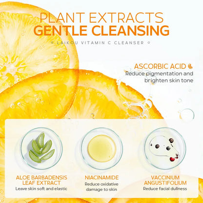 Laikou | Vitamin C Cleanser | Brightening, Deep Cleansing & Moisturizing Care