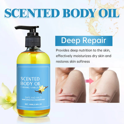 Vanilla Body Massage Oil Improve Moisturizing Relieve Stress Strengthen Nourishing Muscle Relaxing Body SPA Plant Essential Oils