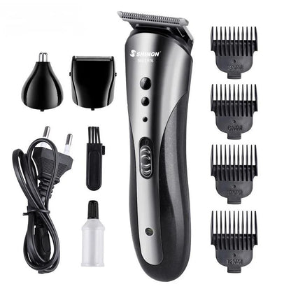 RESUXI SH-1976 Men's 3 in 1 Professional Hair Clipper Set Rechargeable Electric Shaver Ear Nose Hair Trimmer Grooming Kit