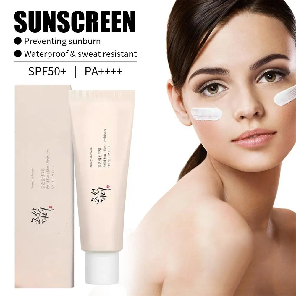 Rice Sunscreen SPF 50 | Lightweight, Non-Greasy & Long-Lasting UV Protection | For Sensitive Skin | 50ml