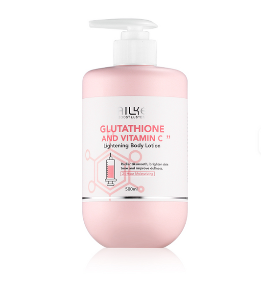 AILKE Glutathione & Vitamin C Body Lotion – 500ml Whitening & Moisturizing Cream with Squalane & Collagen