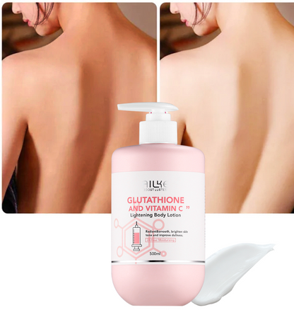 AILKE Glutathione & Vitamin C Body Lotion – 500ml Whitening & Moisturizing Cream with Squalane & Collagen