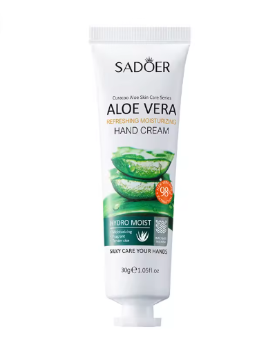 SADOER Aloe Hand Cream – 30g Moisturizing & Hydrating Cream with Aloe Vera & Vaseline
