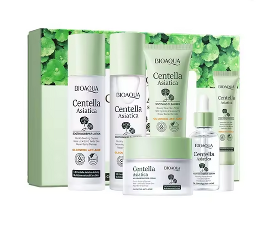 BIOAQUA Centella Skin Care Set – 6pcs | Moisturizing, Anti-Wrinkle & Barrier Repair
