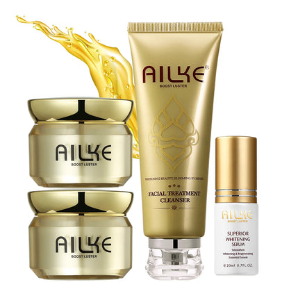 AILKE Dark Spots Corrector – Whitening & Hydrating Facial Cream with SPF35, Anti-Sunburn & Even Skin Tone Care Set
