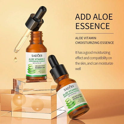 SADOER Aloe Snail & Vitamin C Serum | Moisturizing, Hydrating & Anti-Aging Facial Essence | 1/3pcs Skincare Set