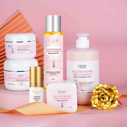 AILKE Whitening Skin Care Cream, Lightening Lotion, Remove Dark Spots With Glutathion, Shea Butter, Moisturizing Body Cream