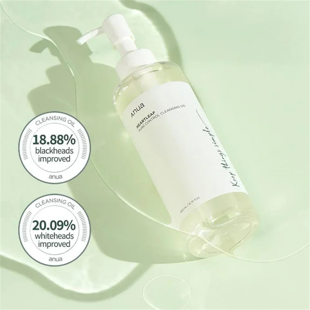 Anua Heartleaf 77% Skincare Set | Pore Control Cleansing Oil & Deep Cleansing Foam with Quercetinol | Moisturizing & Oil Control