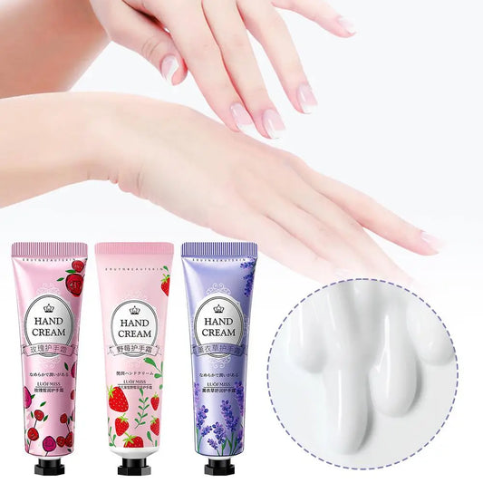Hand Cream Hydrating Moisturizing Lavender Rose Blossom Essential Oil Deep Repairing Smoothing Hand Care Cream