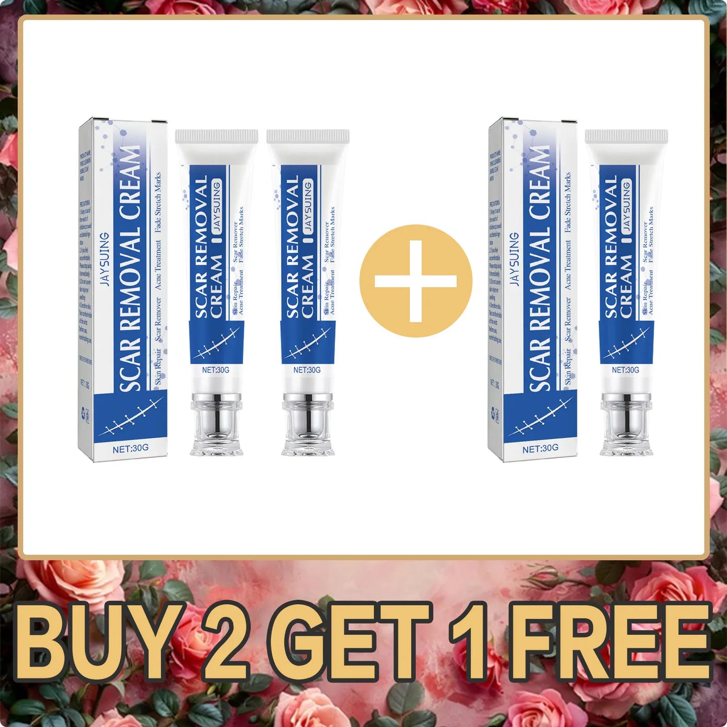Scar Treatment Skin Care Cream Smooth Surgery Hyperplasia Scars Removal Stretch Marks Burns Repair Body Damaged Skin Gel Serum