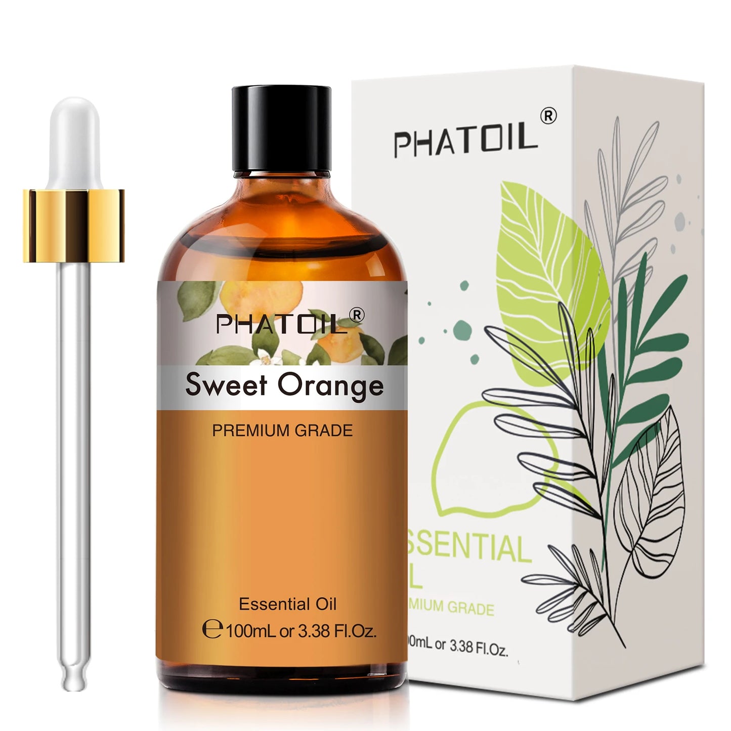 PHATOIL 100ml Natural Essential Oil For Skin Aromatherapy Diffuser Eucalyptus Lavender Vanilla Rose Fragrance Essential Oils