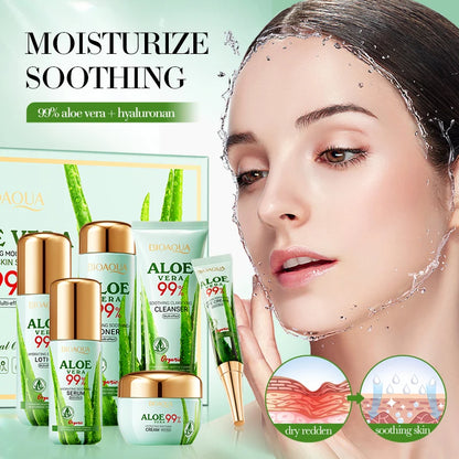 BIOAQUA | Aloe Vera 6-Piece Facial Set | Soothing, Hydrating & Brightening Skincare