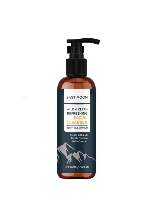 East Moon | Honey & Wild Geranium Facial Cleanser | Gentle Cleansing, Oil Control & Skin Refreshing