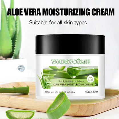 YOUNGCÔME | Aloe Vera Moisturizing Cream | Hydrating, Anti-Wrinkle, Pore Tightening