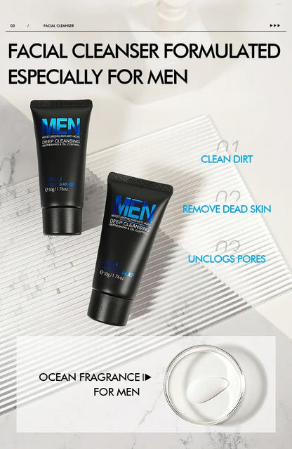 LAIKOU | Anti-Acne & Moisturizing Formula | Deep Cleansing & Oil Control for Men
