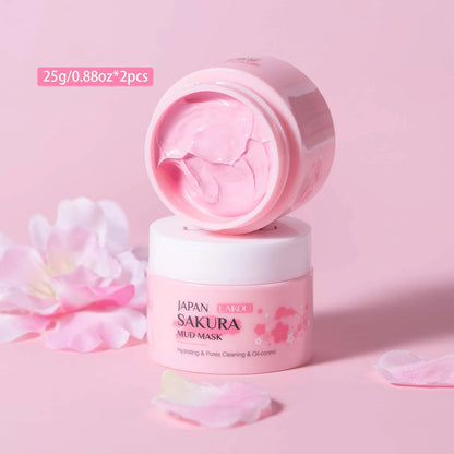 LAIKOU Sakura Mud Mask 25g Deep Cleansing Brightening Oil Control Face Mask Boost Radiance