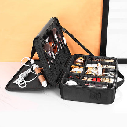 Three-layer Cosmetic Case Large Waterproof Oxford Cloth Manicure Makeup Toolbox,Travel Underwear Storage Box