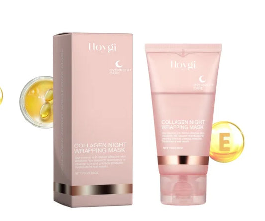 Hoygi Collagen Night Wrapping Mask | Overnight Peel-Off Treatment for Deep Hydration & Skin Repair | 80g