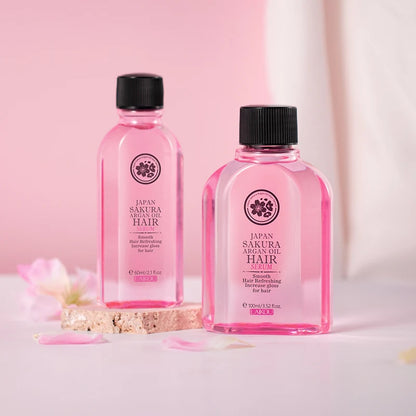 LAIKOU Japan Sakura Organic Hair Oil Gloss Treatment Smoothing Hair Serum Frizz Control Shine Booster Argan Oil 60ml/100ml