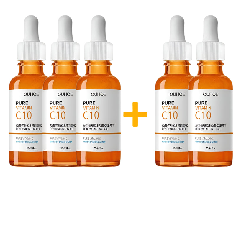 OUHOE Pure Vitamin C10 Essence | Anti-Wrinkle, Antioxidant & Skin Renewal | With Hot Spring Water | 30ml