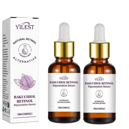 YILEST Bakuchiol Retinol Rejuvenation Serum | Natural Retinol Alternative with Vitamin Complex | Anti-Wrinkle & Skin Firming | 1/2pcs x 30ml