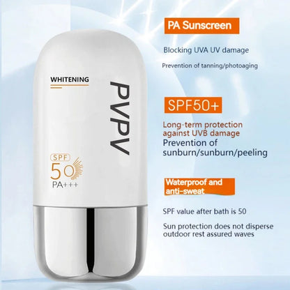 PVPV Liquid Sunscreen SPF 50 PA+++ | Summer Outdoor Sunblock for Face & Body | Moisturizing, Whitening & Skin Repair Protection