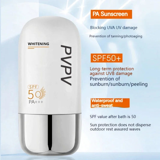 PVPV Liquid Sunscreen SPF 50 PA+++ | Summer Outdoor Sunblock for Face & Body | Moisturizing, Whitening & Skin Repair Protection