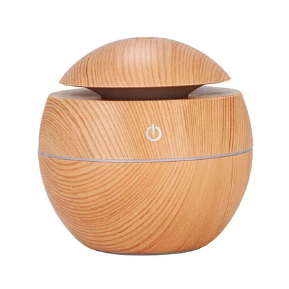 Mini Imitation Wood Sonic Humidifier USB Aromatherapy Essential Oil Diffuser Home Air Humidifier Desktop Woodgrain Humidifier