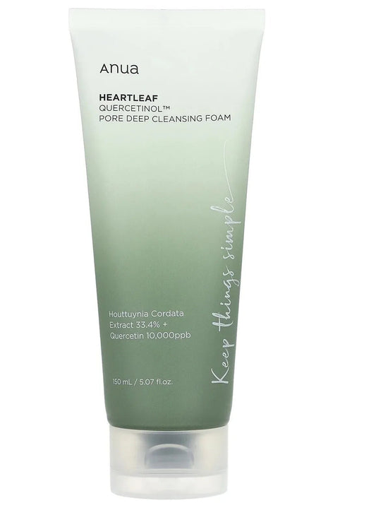 Anua | Heartleaf & Quercetin Cleansing Foam | Deep Pore Cleansing & Skin Soothing