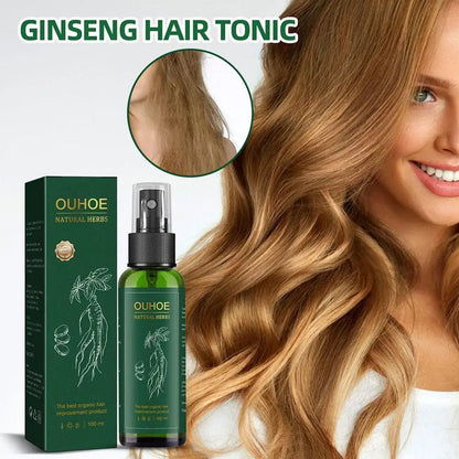 2pcs*100ml Ginseng Hair Serum For Men Women Nourishes Scalp Strengthen Root Repair Damaged Hair Herbal Hair Care Spray