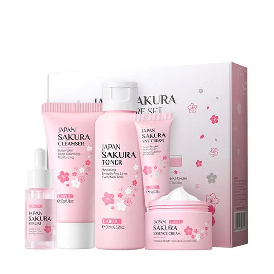 Sakura | Radiant Skincare Gift Set | Toner, Serum, Cream & More | 3–5 Piece Collection