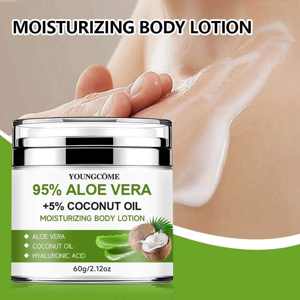 Youngcome | 95% Aloe Vera & 5% Coconut Oil body lotion | Moisturizing & Hydrating