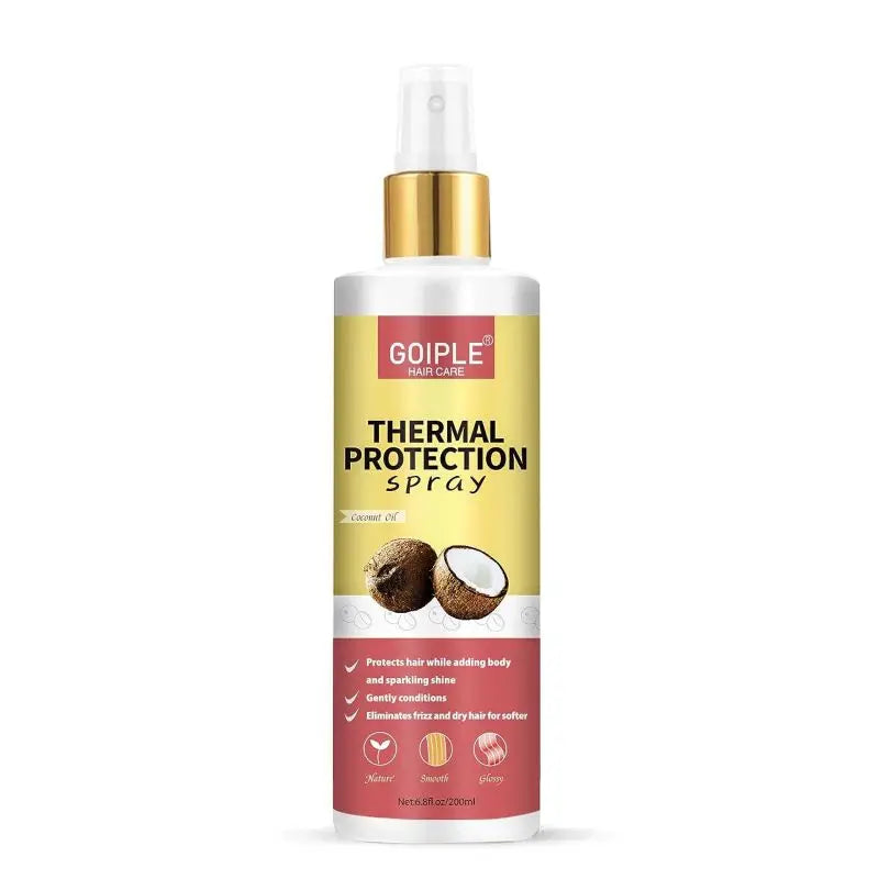 Keratin Protein Serum Anti Frizz Heat Thermal Protection Spray Rose Water Mist for Repair Damaged Curl Hair Smooth & Moisturize