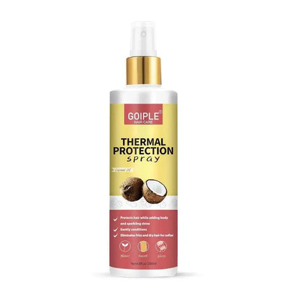 Keratin Protein Serum Anti Frizz Heat Thermal Protection Spray Rose Water Mist for Repair Damaged Curl Hair Smooth & Moisturize