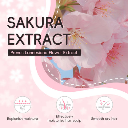Laikou | Japan Sakura shampoo | Repair, Anti-Split Ends & Frizz Control