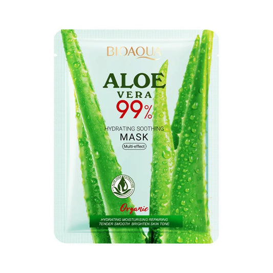 Bioaqua Aloe Hydrating Facial Mask | 99% Aloe Vera | Soothing, Moisturizing & Dryness Prevention | 30g