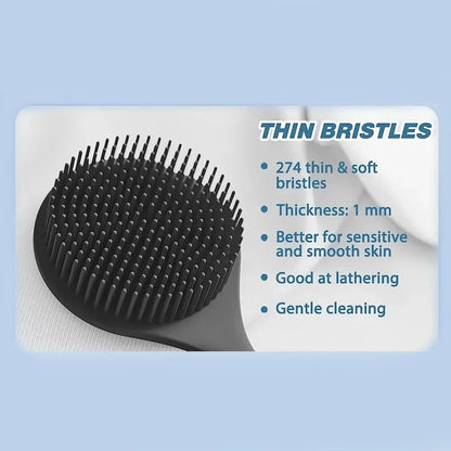 1pc Bath Soft Back Scrubber Brush Bath Shower Sponge Scrubbing Brush with Handle Exfoliating Scrub Skin Massager Bath Supplies
