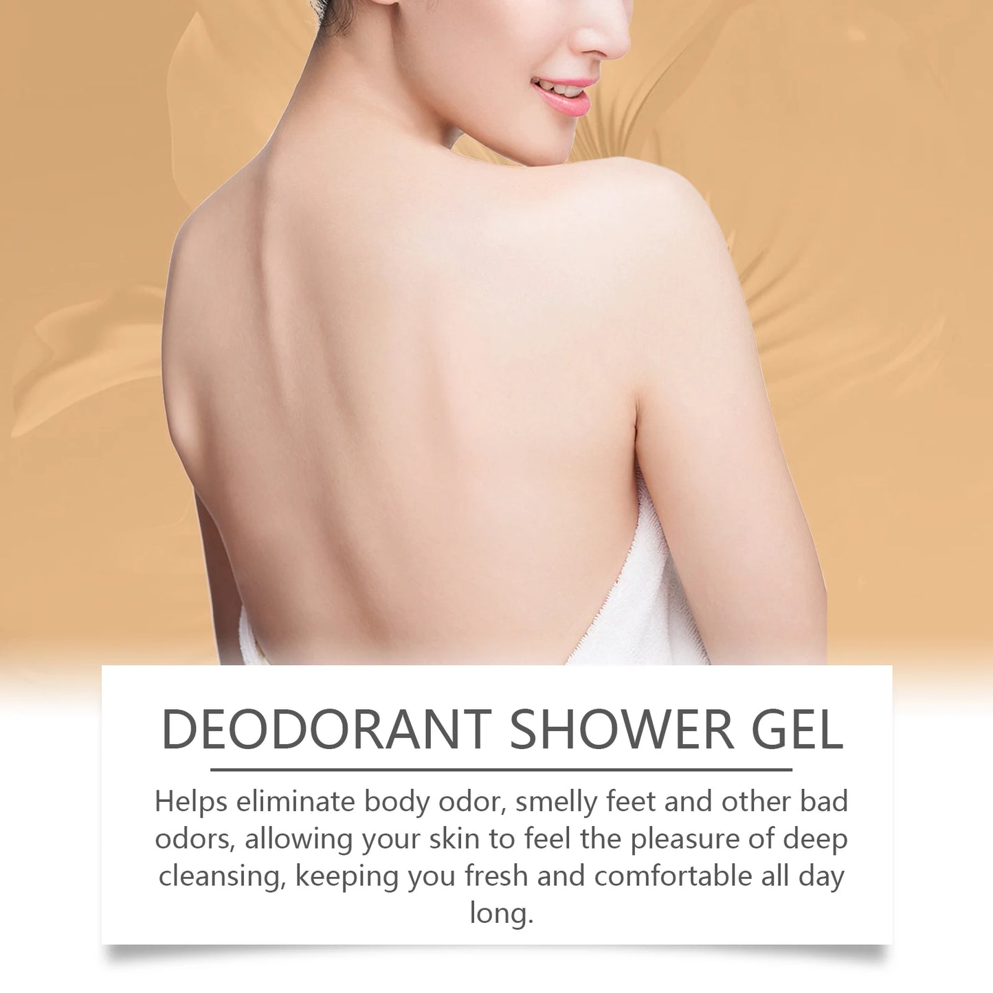 OCEAURA Persimmon Deodorizing Shower Gel Odor Remover Sweat Stains Body Cleaning Lasting Fragrance Smoothing Nourish Body Wash